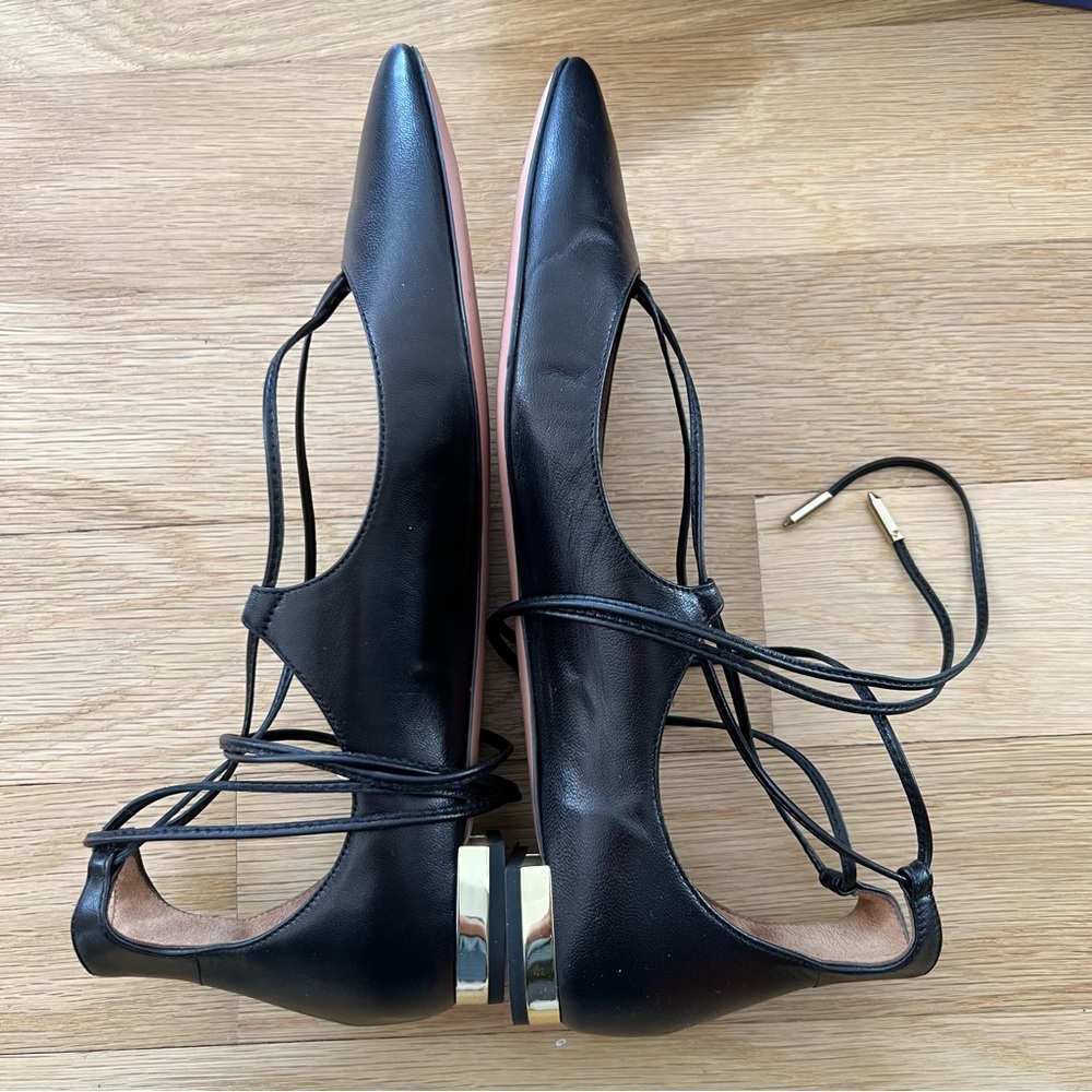 Aquazzura Christy laced up flats in size 36 - Picture 3 of 5